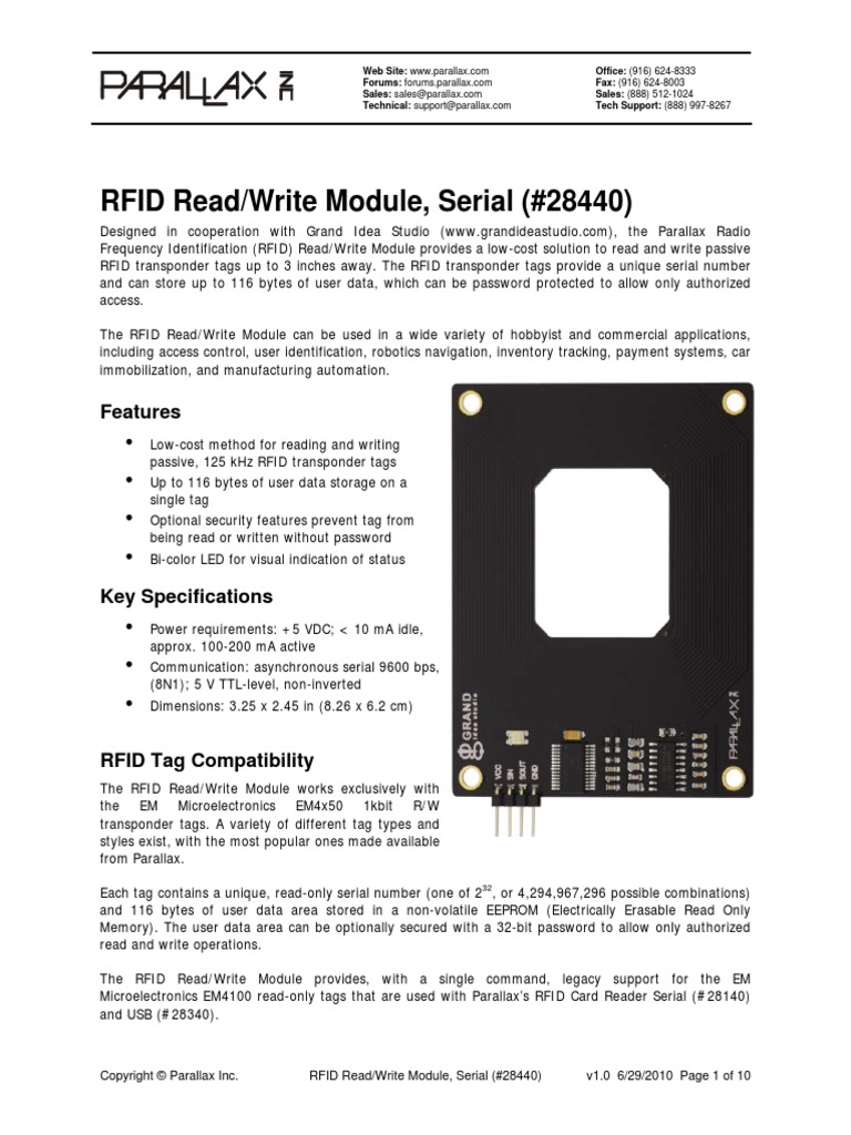 RFID Read Write Documentation v1.0 | PDF | Radio Frequency ...