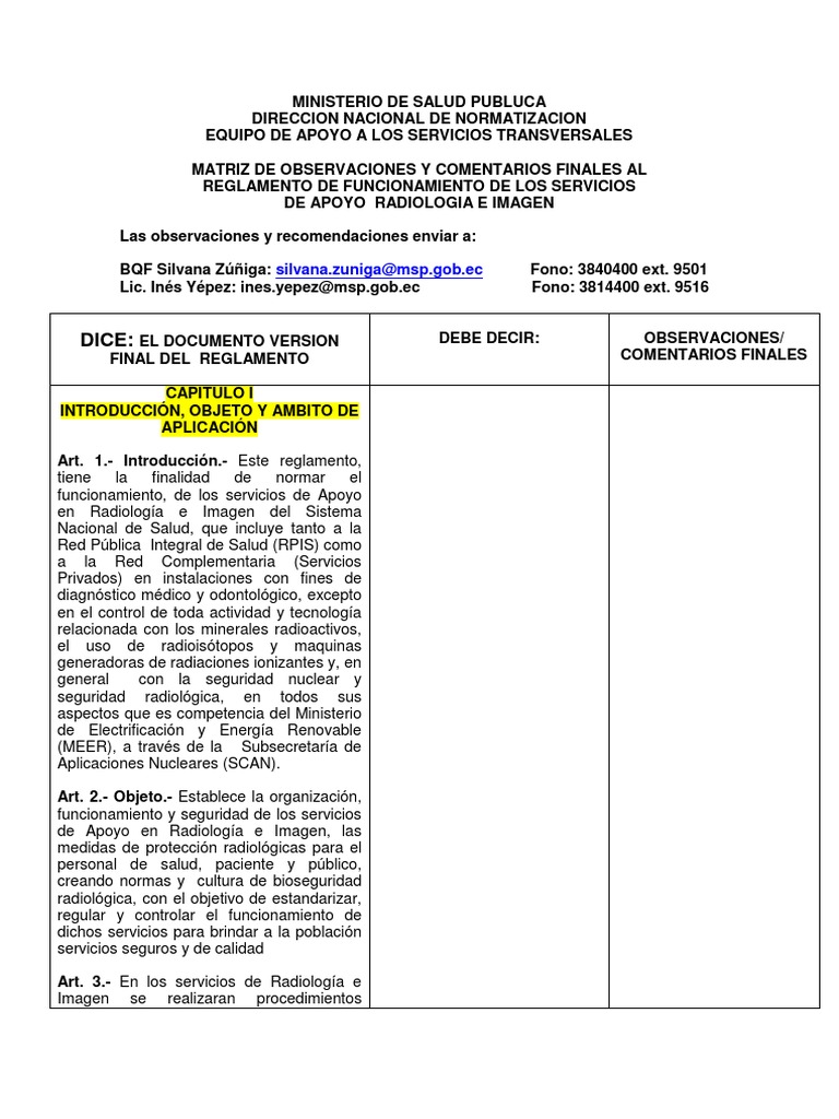 Reglamento Radiologia Imagen Observaciones Finales28feb