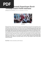 Download Analisis Kelompok Kepentingan Buruh Terhadap Sistem Politik Indonesia by Anwar S Al-Yasir SN219866510 doc pdf