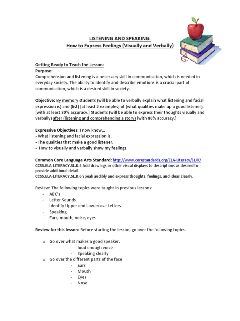 Mid Term Lesson Plan | PDF | Facial Expression | Face