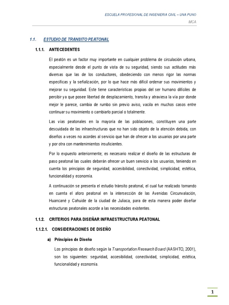 Estudio De Transito Peatonal Pdf Peatonal Calle