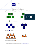 Subtraction Problems Shapes