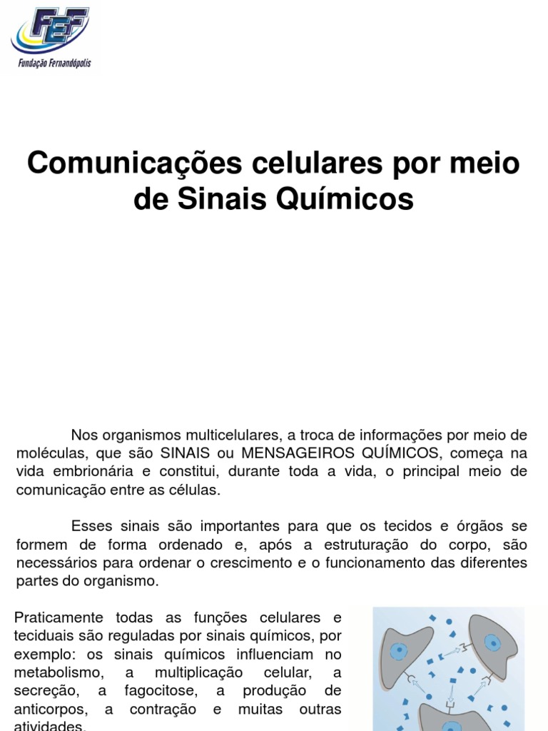 Comunicação Celular Por Meio De Sinais Quimicos
