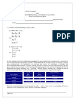 3ª Exercício Avaliatório(SOLVER)