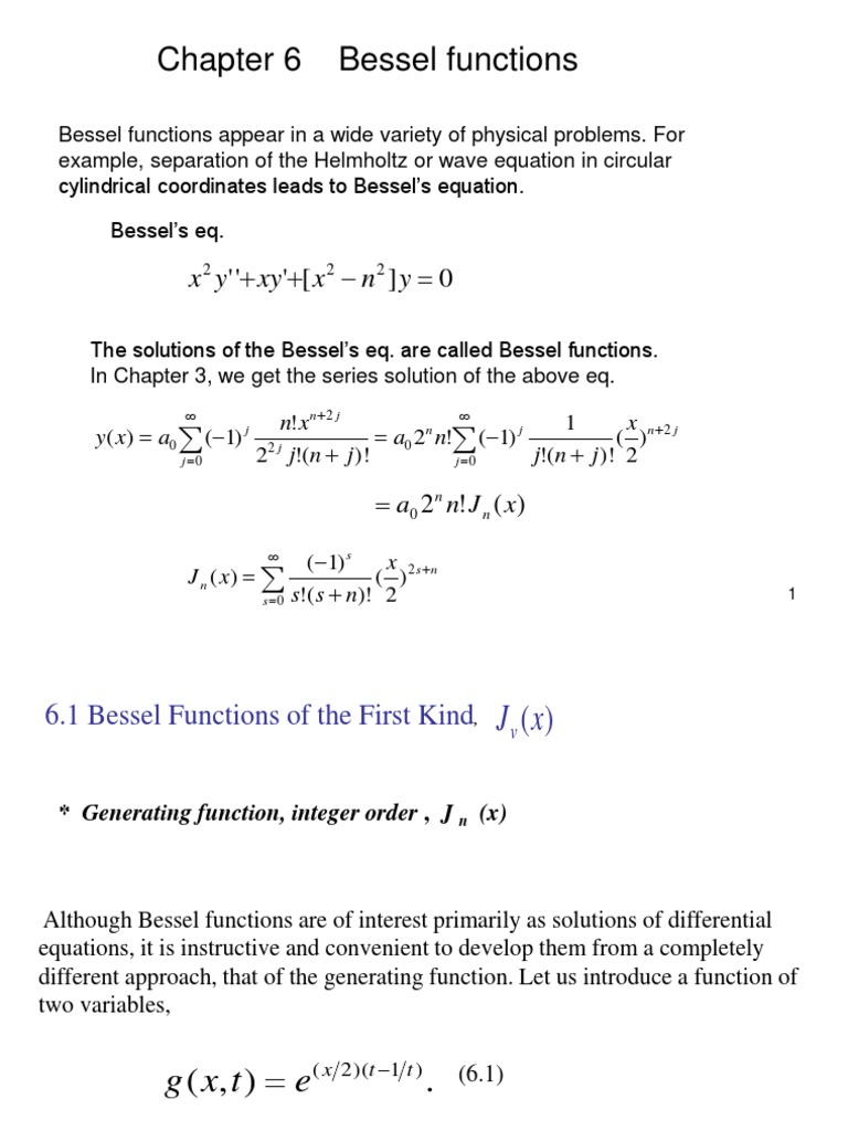Bessel Function Mathematical Analysis Analysis