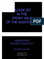 Forlano Innovation Disruptive Innovation 10-17-09