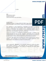 Carta A Centro de Envtos Del Pacifico DR Gloria Membrete - CRECEPC