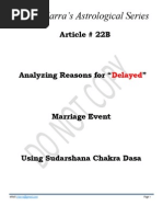 Article # 22B - Analyzing Reasons For Delayed Marriage Event Using Sudarshana Chakra Dasa