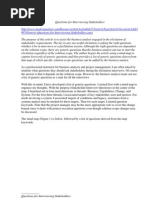 Download Questions for Interviewing Stakeholders mindmap by Michiel Erasmus SN21993853 doc pdf