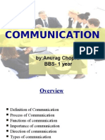 Communication: By:anurag Chopra BBS-1 Year