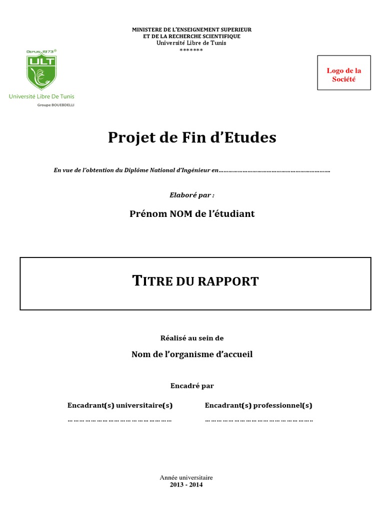 Template Rapport PFE Ingenieurs ULT | PDF | Ponctuation | XML