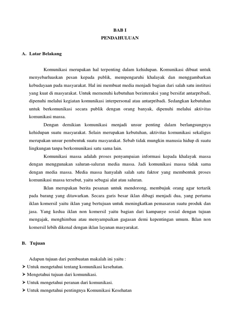 Makalah Komunikasi Kesehatan