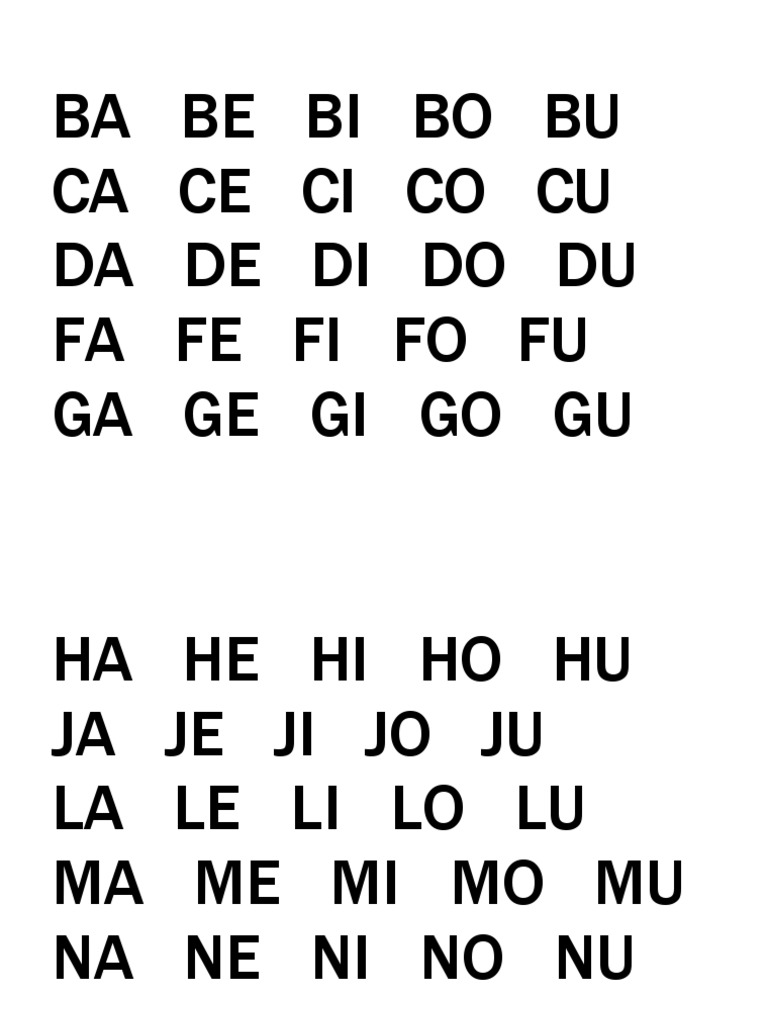 Ba Be Bi Bo Bu Pdf