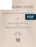 Cuneiform Texts in the Metropolitan Museum of Art Volume I Tablets Cones and Bricks of the Third
