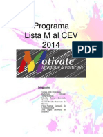 Programa Lista M Al CEV 2014