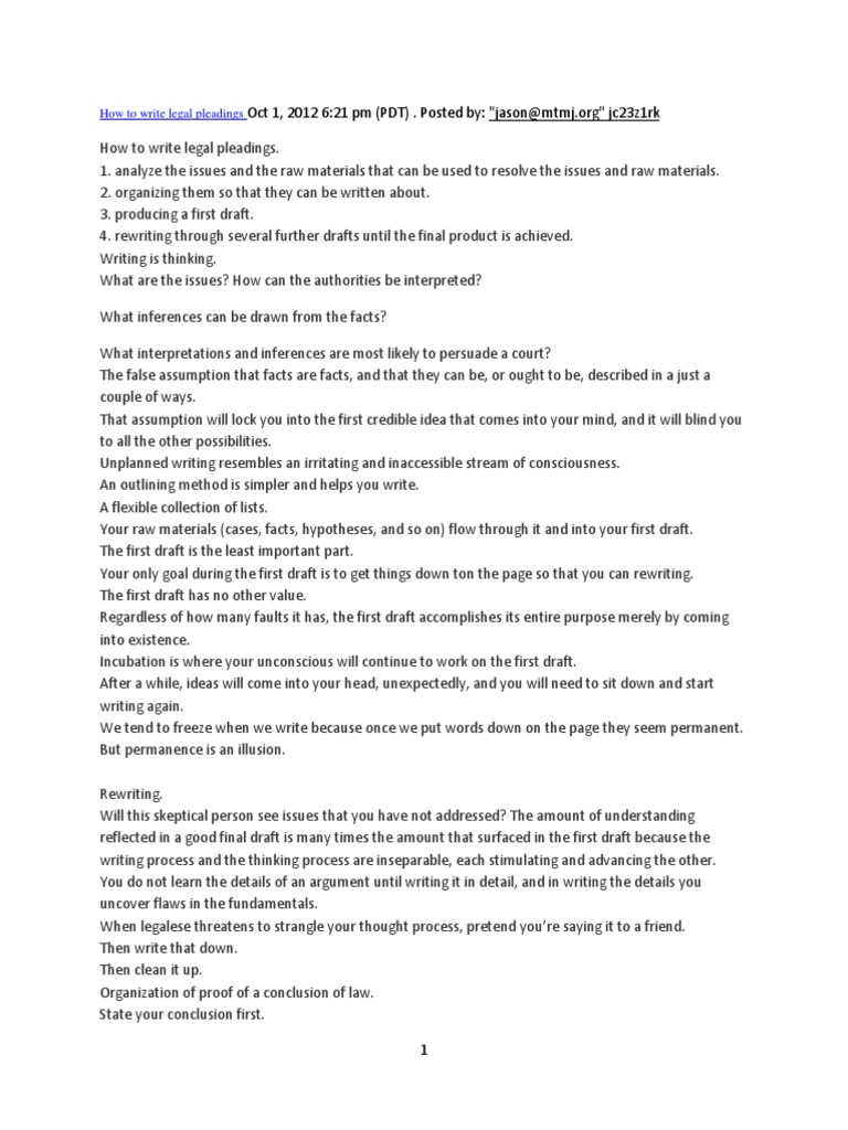Civil case drafting format image