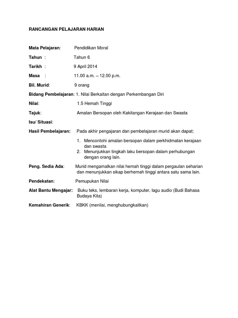 Nilai Hemah Tinggi Pdf