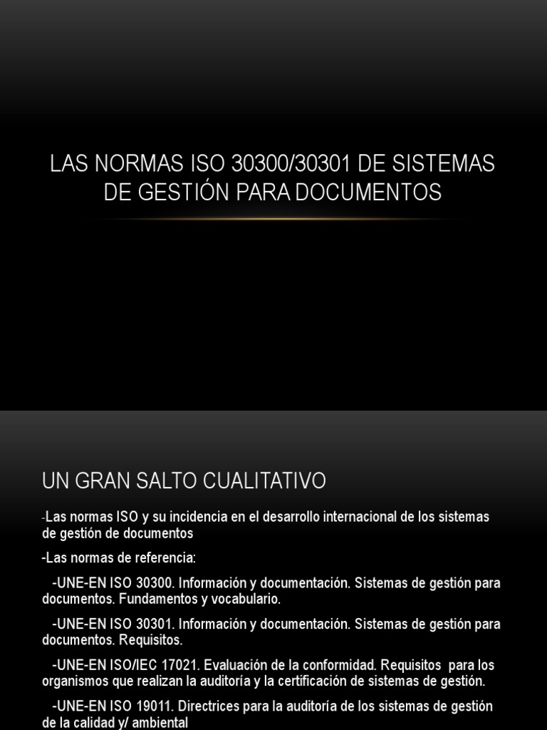 Normas ISO 30300: Gestión de Documentos | PDF | Contralor | Planificación