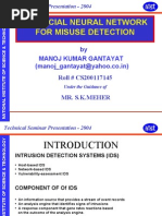 Download Artificial Neural Network for Misuse Detection by lipika008 SN22001064 doc pdf