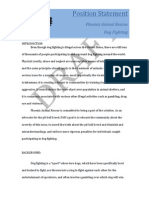 Position Paper on Dog Fighting