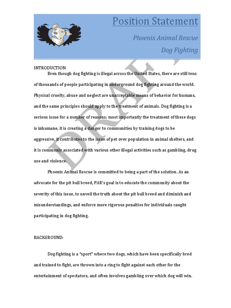 dog fighting essay