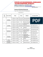 Crash Course Timetable