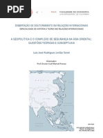 A Geopolítica e o Complexo de Segurança Na Ásia