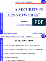 Data Security in x.25 Networks