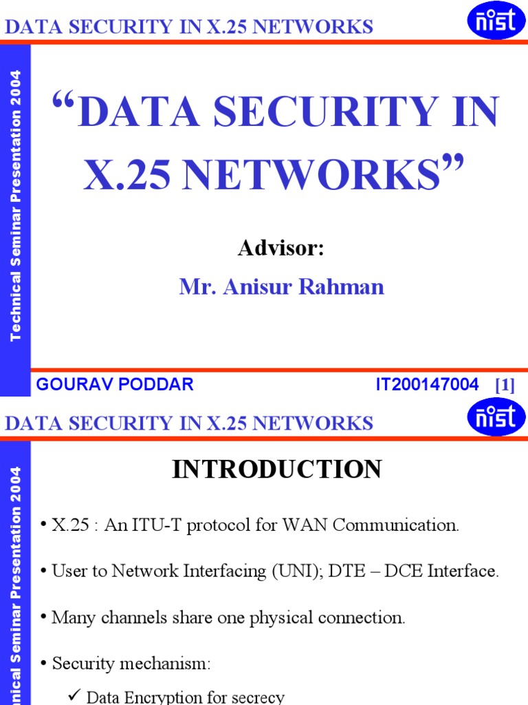 Data Security in x.25 Networks | PDF | Computer Network ...