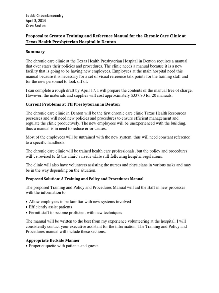 proposal Hospital Patient