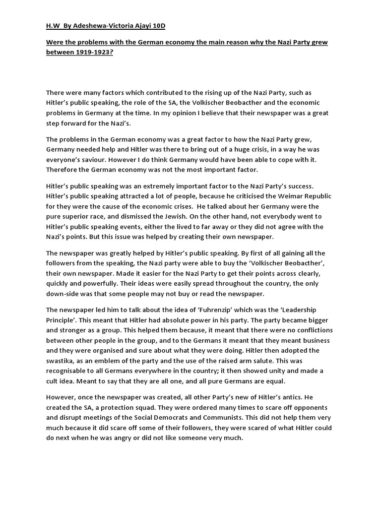 A level history germany essay questions picture