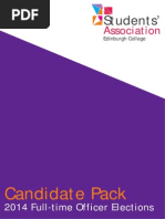 Edinburgh College - Student Elections 2014 Candidate Pack