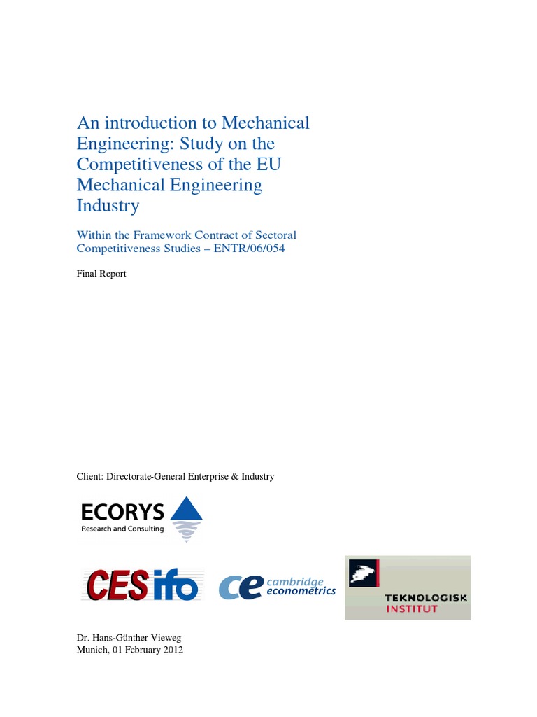 EU Mechanical Engineering Analysis | PDF | Competitiveness | Innovation