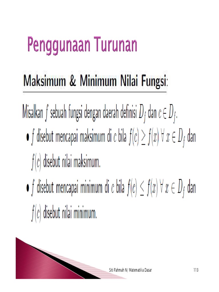 Titik Maksimum dan Minimum Fungsi | PDF | Komputer