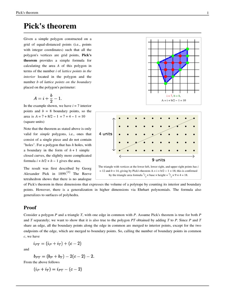 Pick's Theorem PDF