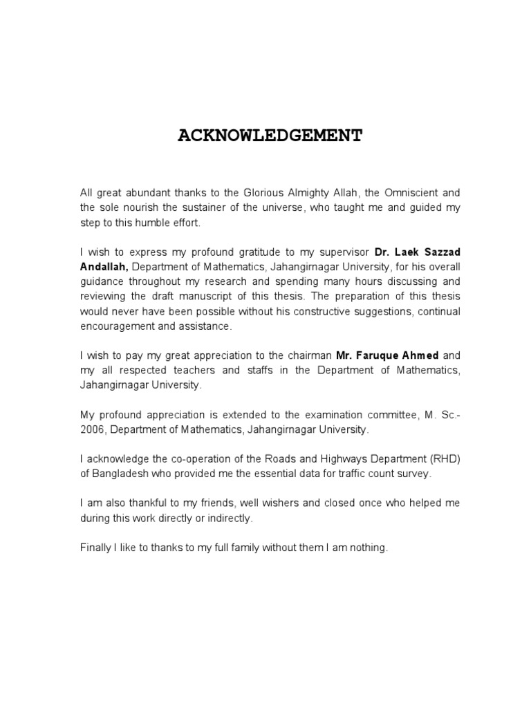 Acknowledgement Pdf Nonlinear System Partial Differential Equation