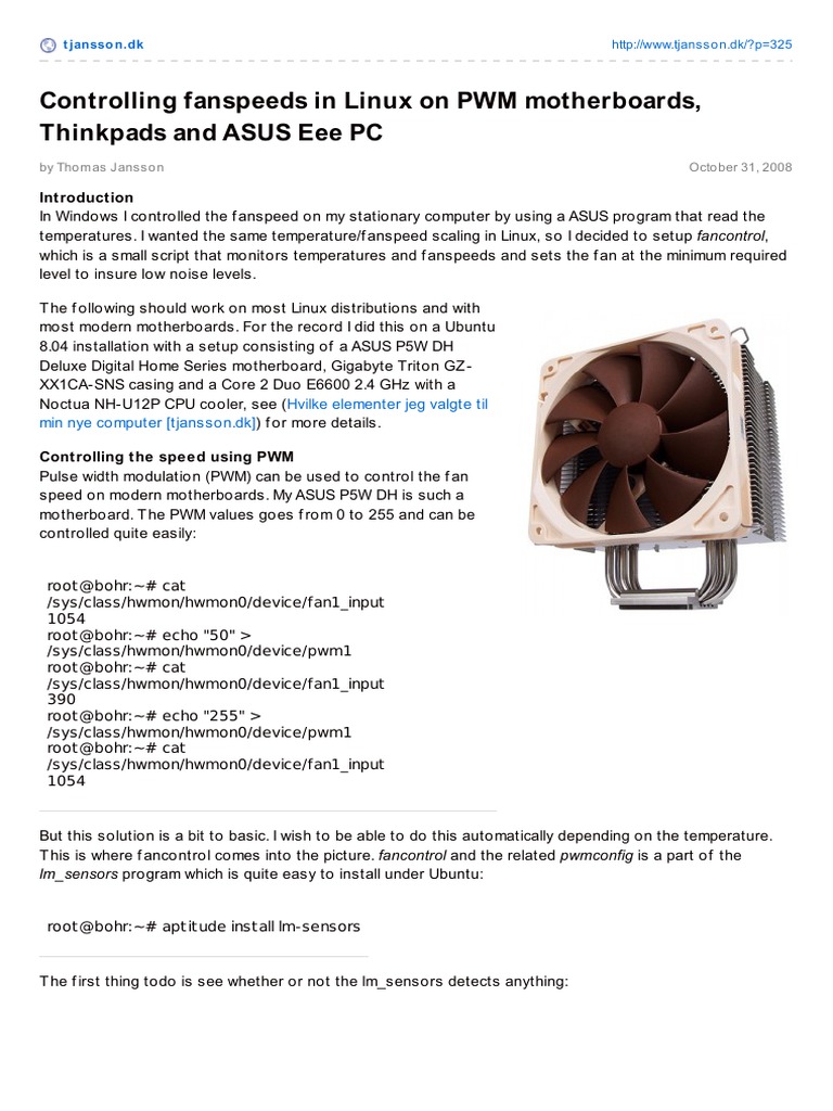 Linux Fan Control Setup Guide | PDF