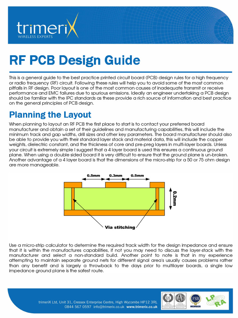 Rf Pcb Design Guide | Printed Circuit Board | Telecommunications
