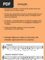 Imitação Contraponto Imitativo e Canone