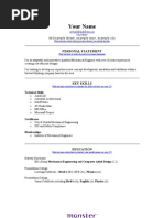 Download Mechanical Engineer Cv TemplateIE by Monster UK SN22009428 doc pdf