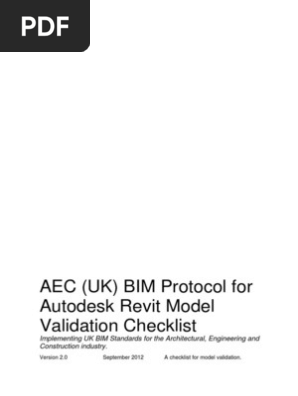 Aecukbimprotocolforautodeskrevit Modelvalidationchecklist v2 0