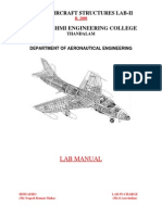 Rajalakshmi Engineering College: Ae 2305 Aircraft Structures Lab-Ii