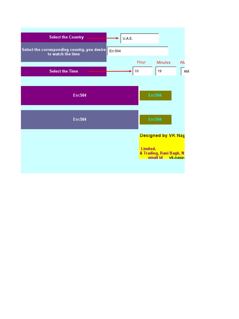 Country Time Selection Tool | PDF