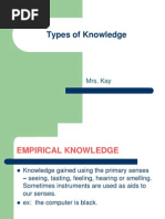 Types of Knowledge: Mrs. Kay