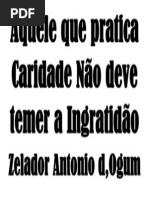 Aquele Que Pratica Caridade