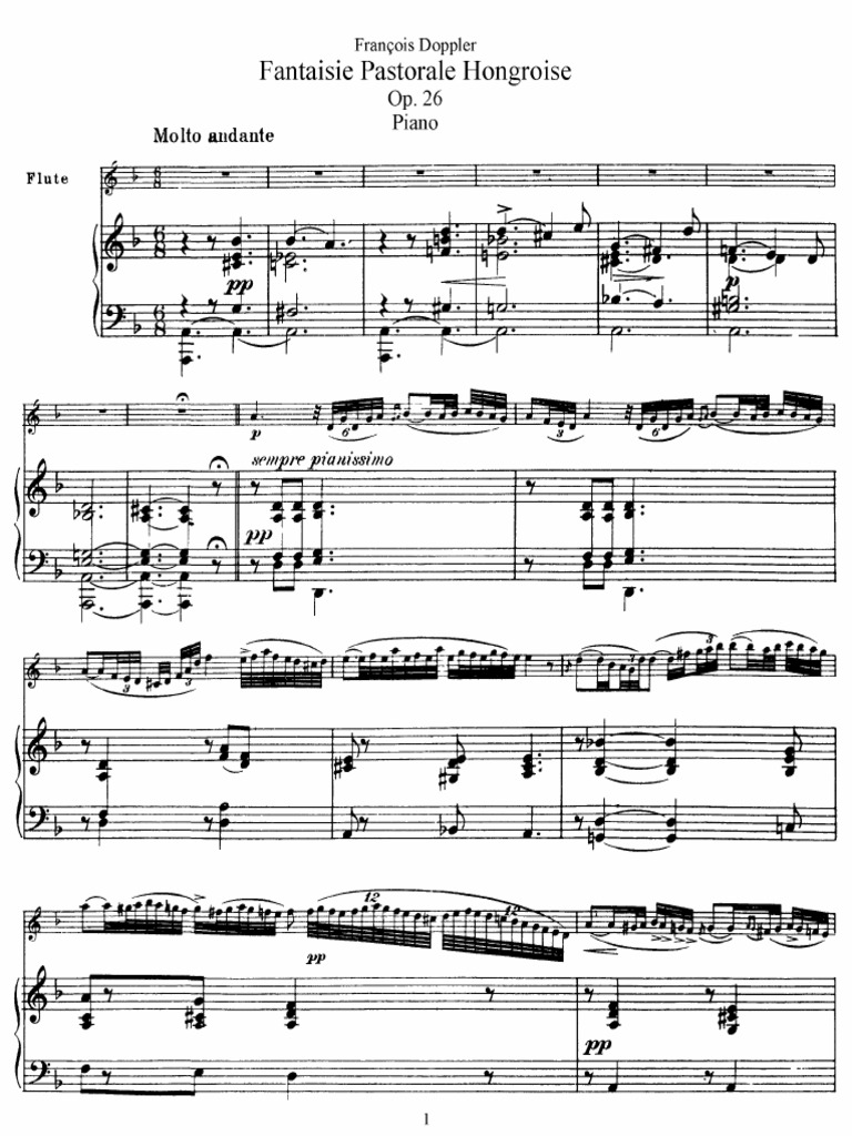 Doppler Flute Fantasie Pastorale Hongroise Op26 PDF
