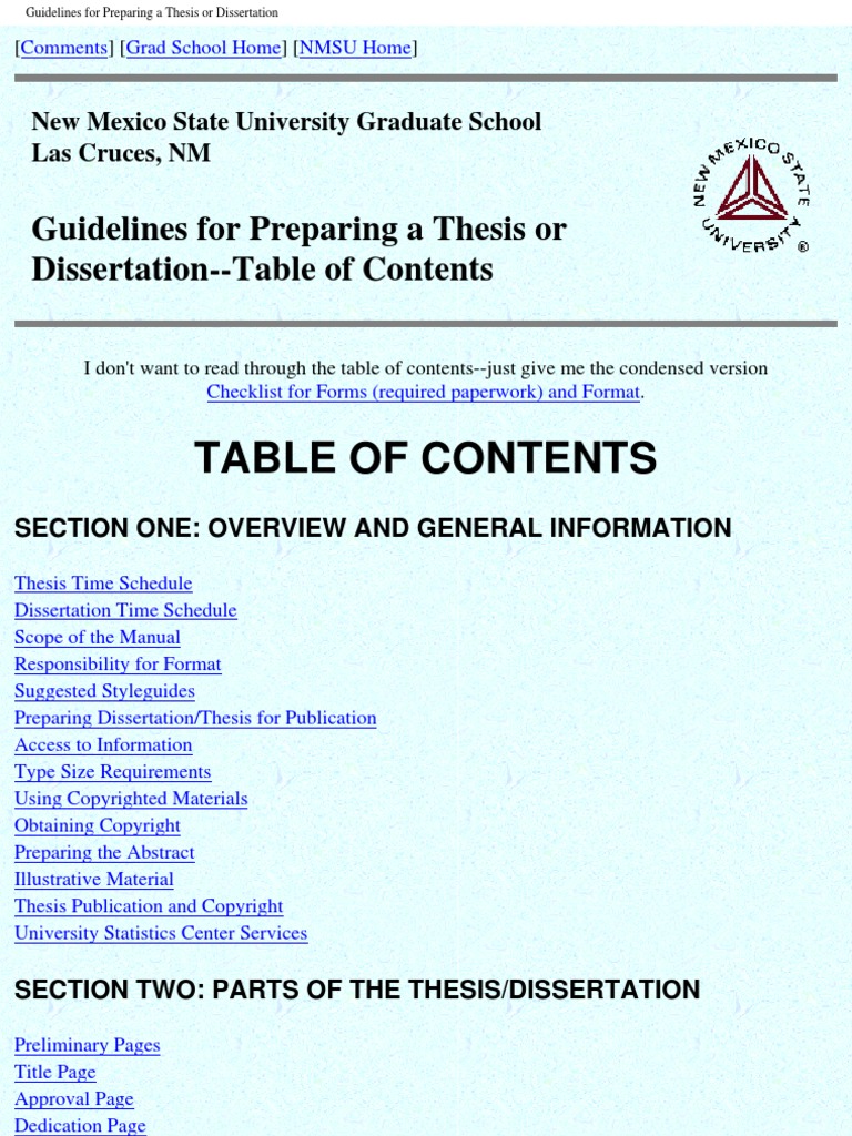 nmsu graduate school thesis guidelines
