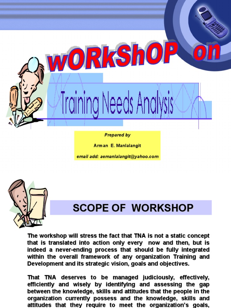 Training Needs Analysis Workshop Overview | PDF | Goal | Electrical ...
