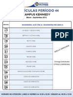 Calendario de Matriculas Kennedy PDF