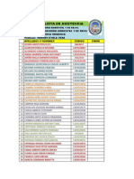 Lista de asistencia Química Orgánica